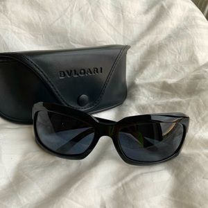 BVLGARI Square Black Sunglasses
